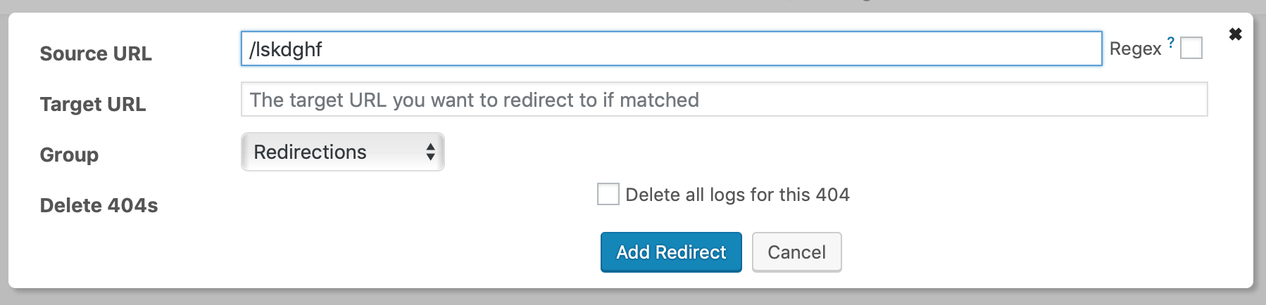 Viewing Redirection WordPress Plugin